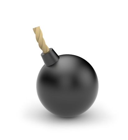 BOMB. Isolated on whiteの写真素材