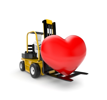 Love metaphor. Isolated on whiteの写真素材