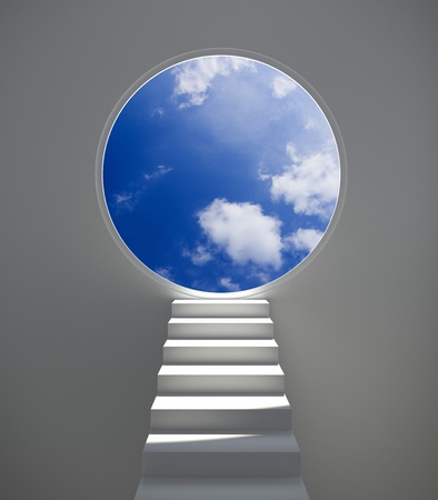 Aspiration to skyの写真素材