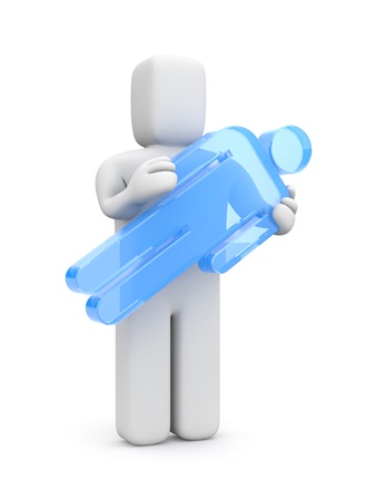Conceptual image  Isolated on whiteの写真素材