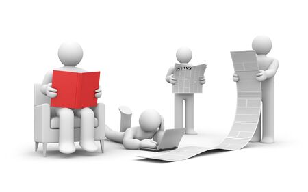 People at work and relaxの写真素材