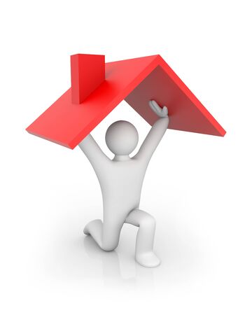 Reliable protection  Business concept  Isolated on whiteの写真素材