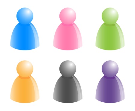 Colorful simply figures  Vector illustrationのイラスト素材