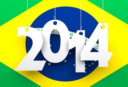 Brazil 2014. Conceptual 3d imageの写真素材