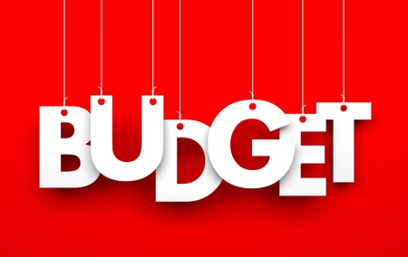 Budget. Word on strings. Business conceptの写真素材