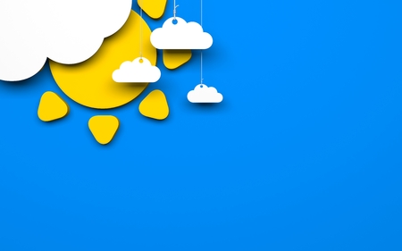 Sun with cloud. Conceptual imageの写真素材