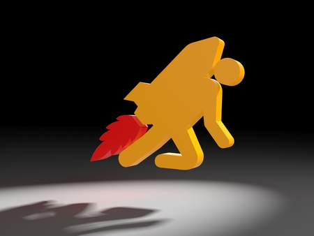 Fly to new opportunities - success metaphorの写真素材