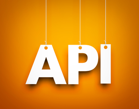 API - word hanging on the string