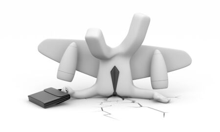 Failure in business. 3d illustrationの写真素材