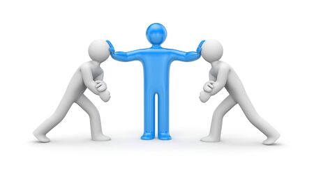 Intermediary in the conflict decision. 3d illustrationの写真素材