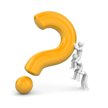 Unusual solution of the problem. Teamwork metaphor. 3d illustrationの写真素材