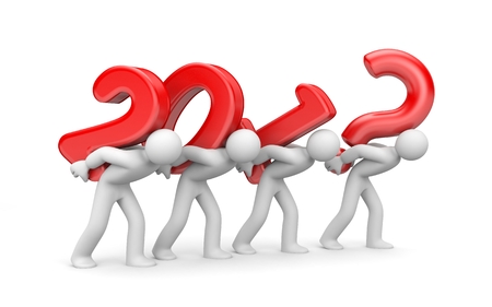 What year next? 3d illustrationの写真素材