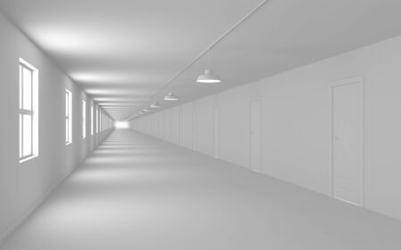 Infinity corridor. 3d interior conceptの写真素材