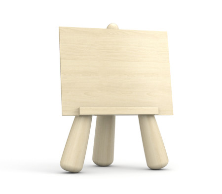 Easel isolated on white with shadow. 3d illustrationの写真素材