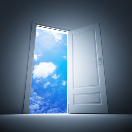 Door to sky. 3d illustrationの写真素材