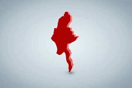 Burma Myanmar Mapの写真素材