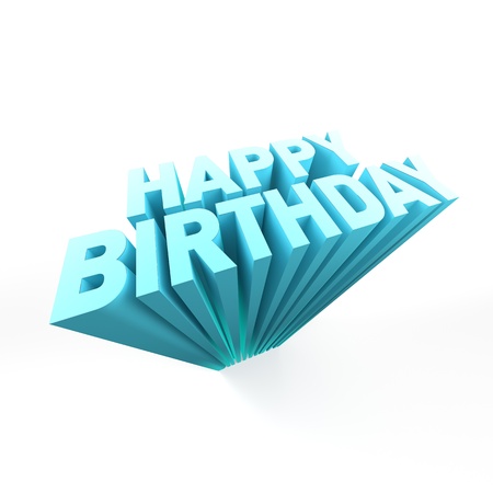3D Happy Birthday Textの写真素材
