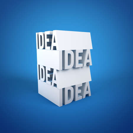 IDEA BLOCK TEXT の写真素材