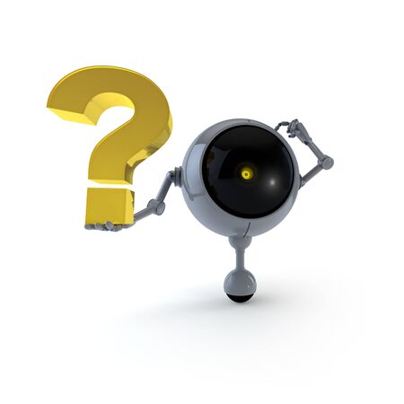 Robot with Signsの写真素材