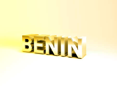 3D Illustration of Country Names Render isolated on White Background