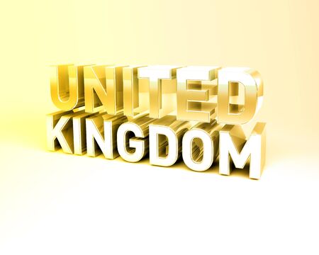 3D Illustration of Country Names Render isolated on White Backgroundの写真素材