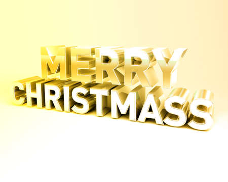 3D Illustration of Metal Text Render isolated on White Backgroundの写真素材