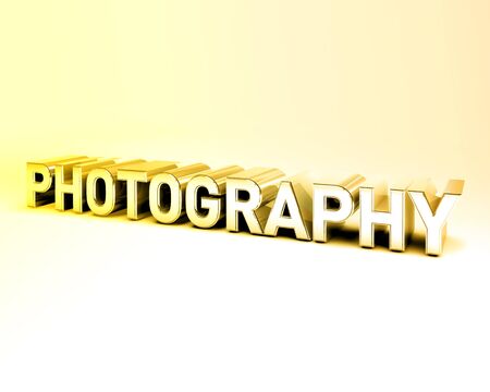3D Illustration of Metal Text Render isolated on White Backgroundの写真素材