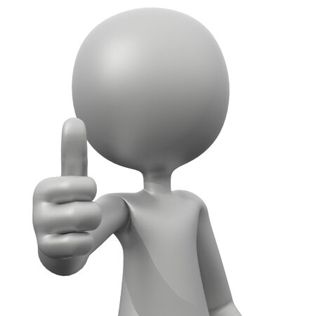 3D Guy Thumbs Upの写真素材