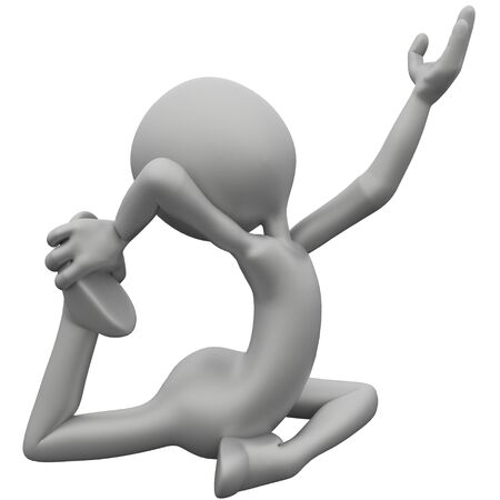 3D Guy Yogaの写真素材