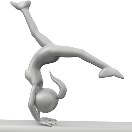 3D Girl Artistic Gymnasticsの写真素材
