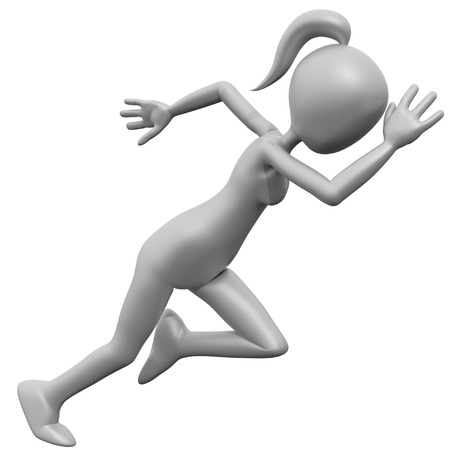 3D Girl Athleticsの写真素材