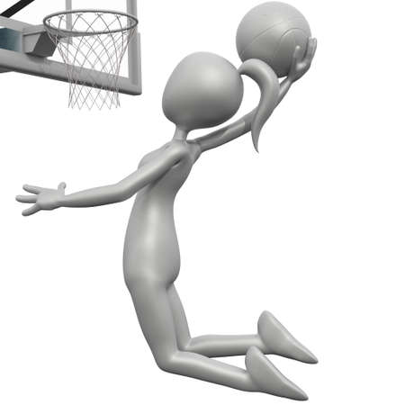 3D Girl Basketball - Slam Dunkの写真素材