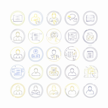 Set of thin line icons for business and finance. Vector illustration.のイラスト素材