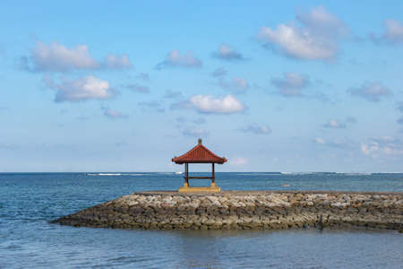 Bali typical landscape of the beach and the oceanの写真素材