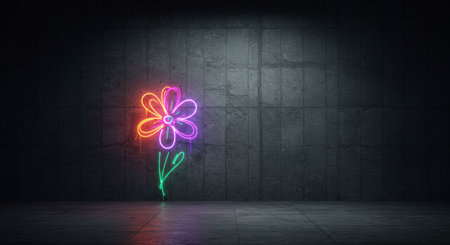 A metaphor for guerrilla marketing. An unexpected, creative, and beautiful intervention makes a huge impact in a mundane corporate environment.の素材