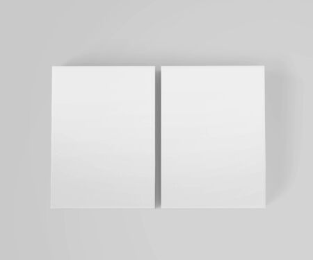 Blank white software box Mockup, medium size Cardboard package box, 3d rendering isolated on light gray background, ready for your designの写真素材