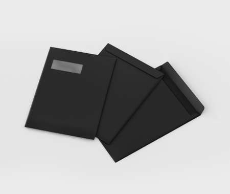 Realistic White Envelope C4/A4 mockup, Blank letter paper, c4 a4 c3 a3 template 3d Rendering...