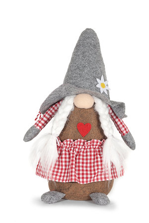 Gingerbread cookie in the form of a gnome isolated on white backgroundの写真素材