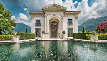Luxury villa with swimming pool in Lake Garda, Italyの素材
