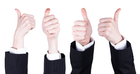 thumbs up business manの写真素材