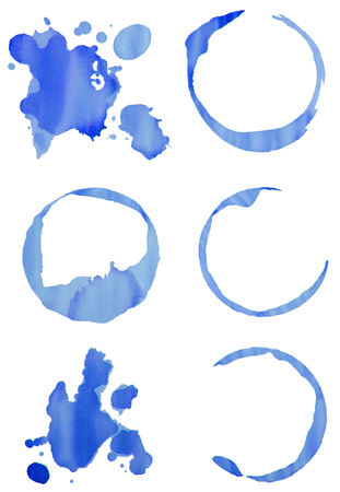 isolated ink stainsの写真素材