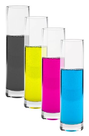 isolated cmyk ink glassesの写真素材