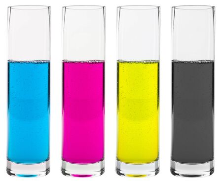 isolated cmyk ink glassesの写真素材
