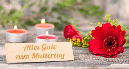 mothers day background (in german)の写真素材