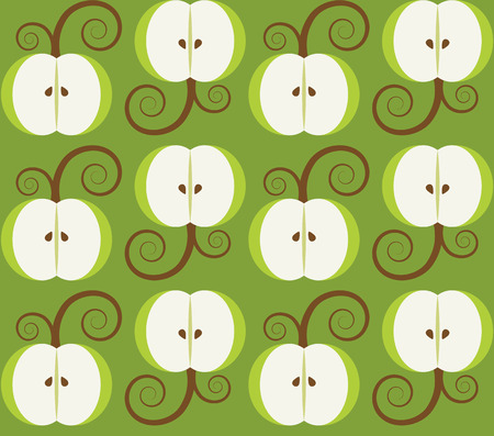 seamless apples backgroundのイラスト素材