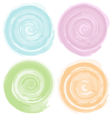 watercolor circles vector illustration setのイラスト素材
