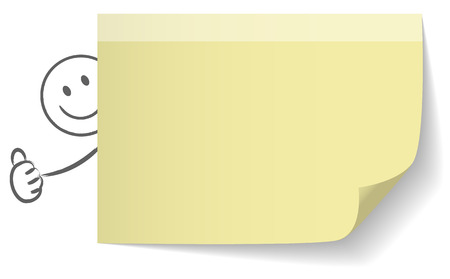 papernote vector thumbs upのイラスト素材