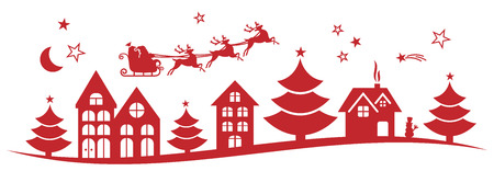 winter christmas landscape vectorのイラスト素材