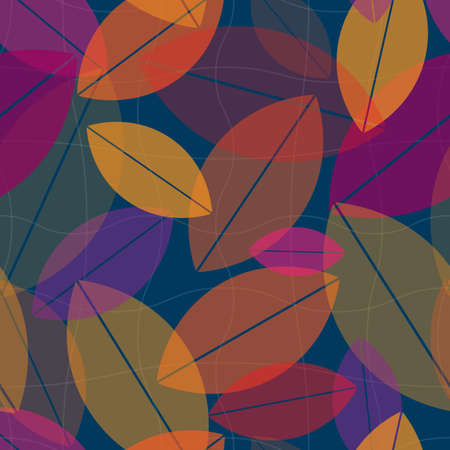 seamless leaves pattern backgroundのイラスト素材
