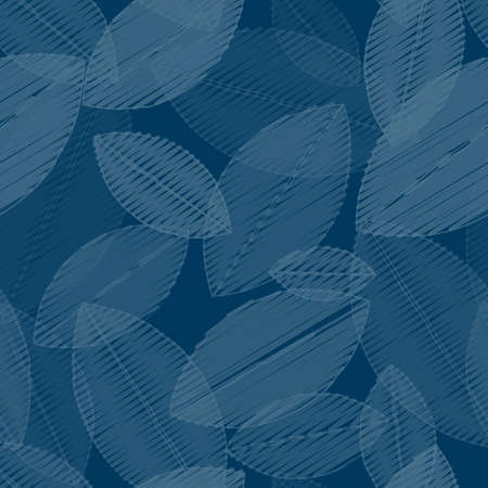 seamless leaves pattern backgroundのイラスト素材
